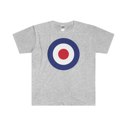 RAF Roundel Target Bullseye Red White & Blue MOD Circle Men's Fitted Short Sleeve Tee