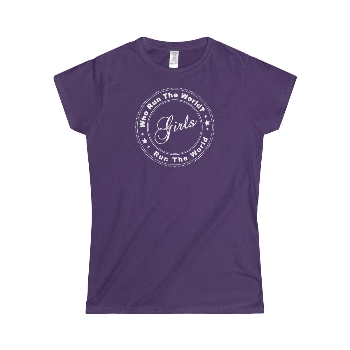 Who Run The World (Girls White) Feminist Women's Rights & Equality Women's Softstyle Tee