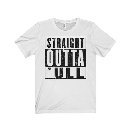 Straight Outta 'ull (Hull) Black Funny Compton NWA Style Unisex Jersey Short Sleeve Tee