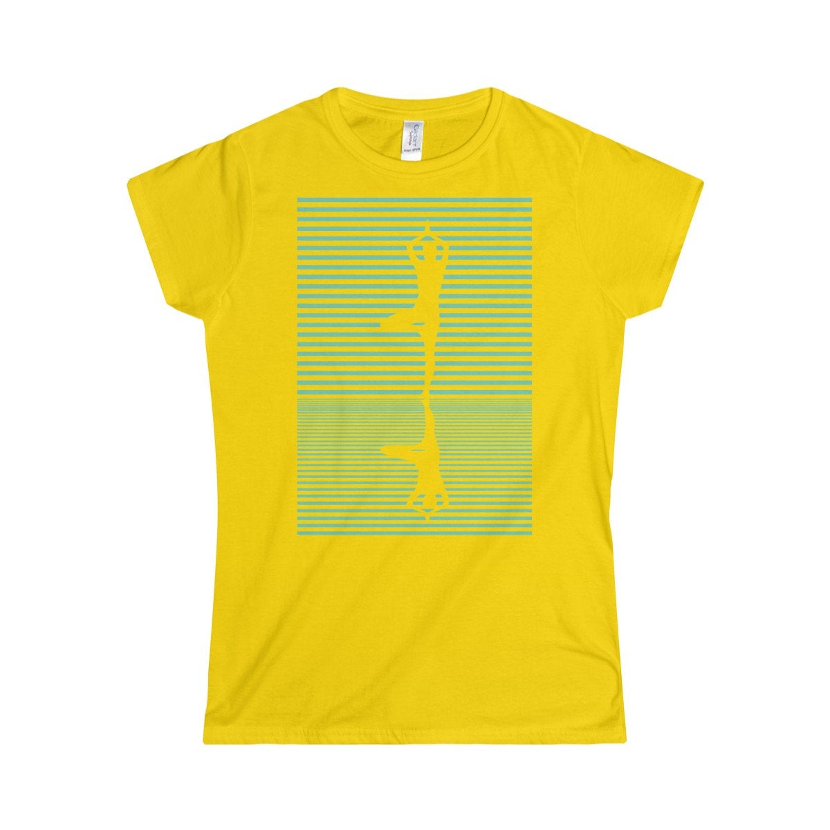 Yoga Tree Pose (Vrksasana Light Blue) Women's Softstyle TShirt
