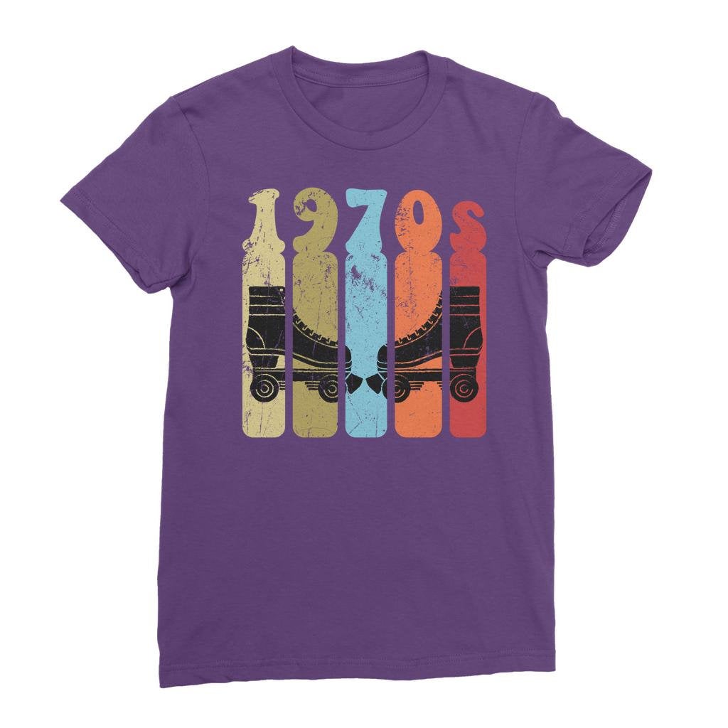 Roller Skates 70s Disco Derby Retro Vintage Worn Classic Women's T-Shirt