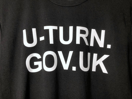 Useless UK Government T-Shirt, u-turn.gov.uk, Unisex Jersey Short Sleeve Tee