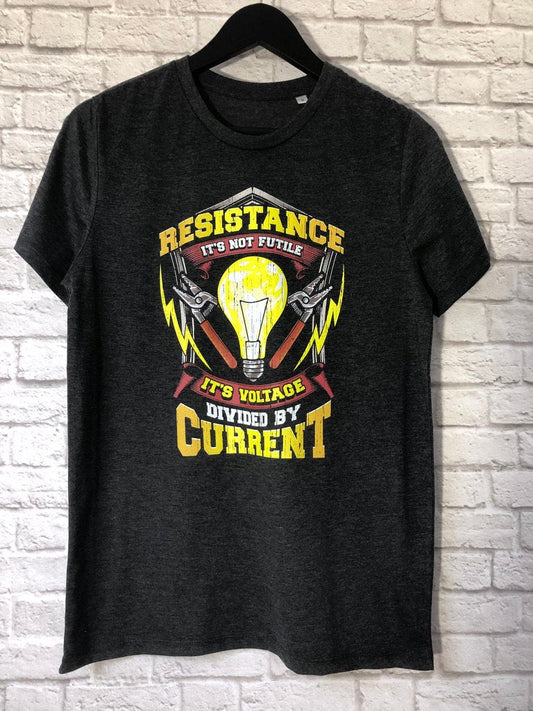 Funny Electrician T-Shirt, Electrical Engineer Gift Idea, Humorous Sparky Graphic Print Tee Shirt Top