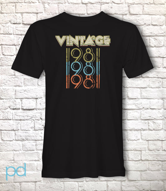 41st Birthday Gift 'Vintage 1981' T Shirt
