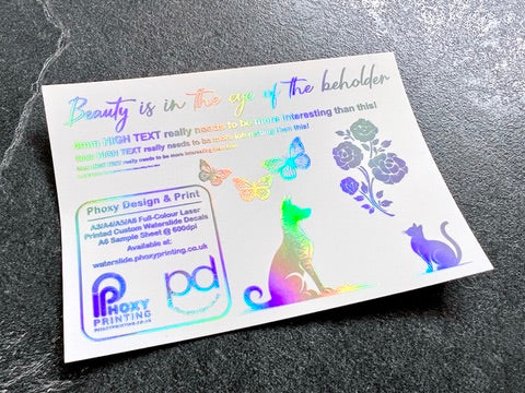 Custom Metallic Waterslide Decals/Transfers