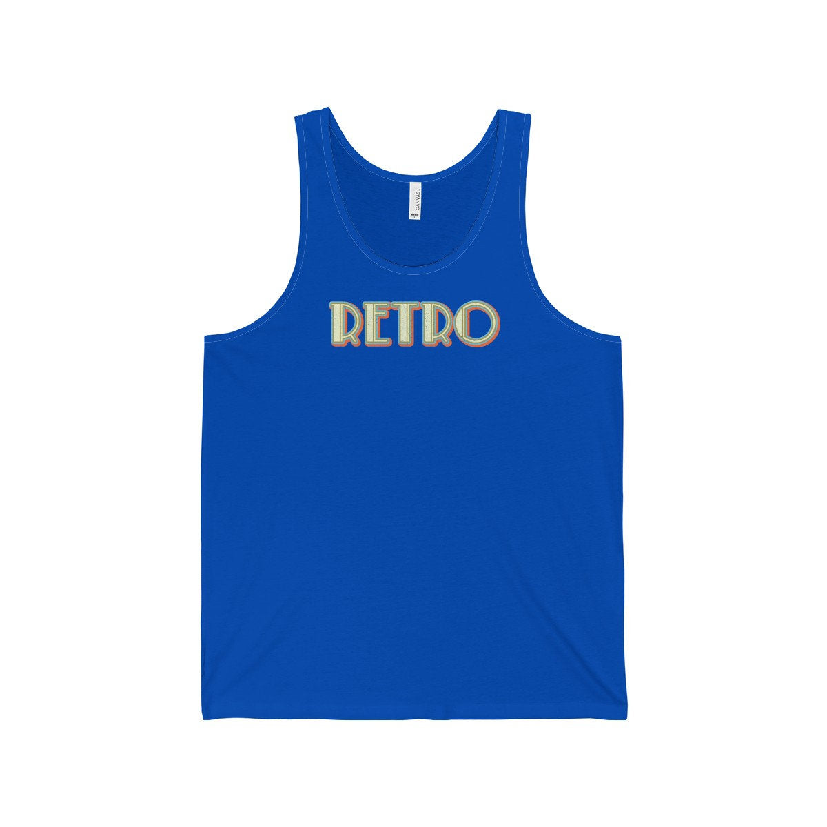 Retro Vintage 60s & 70s Old Worn Style Funky Unisex Jersey Tank
