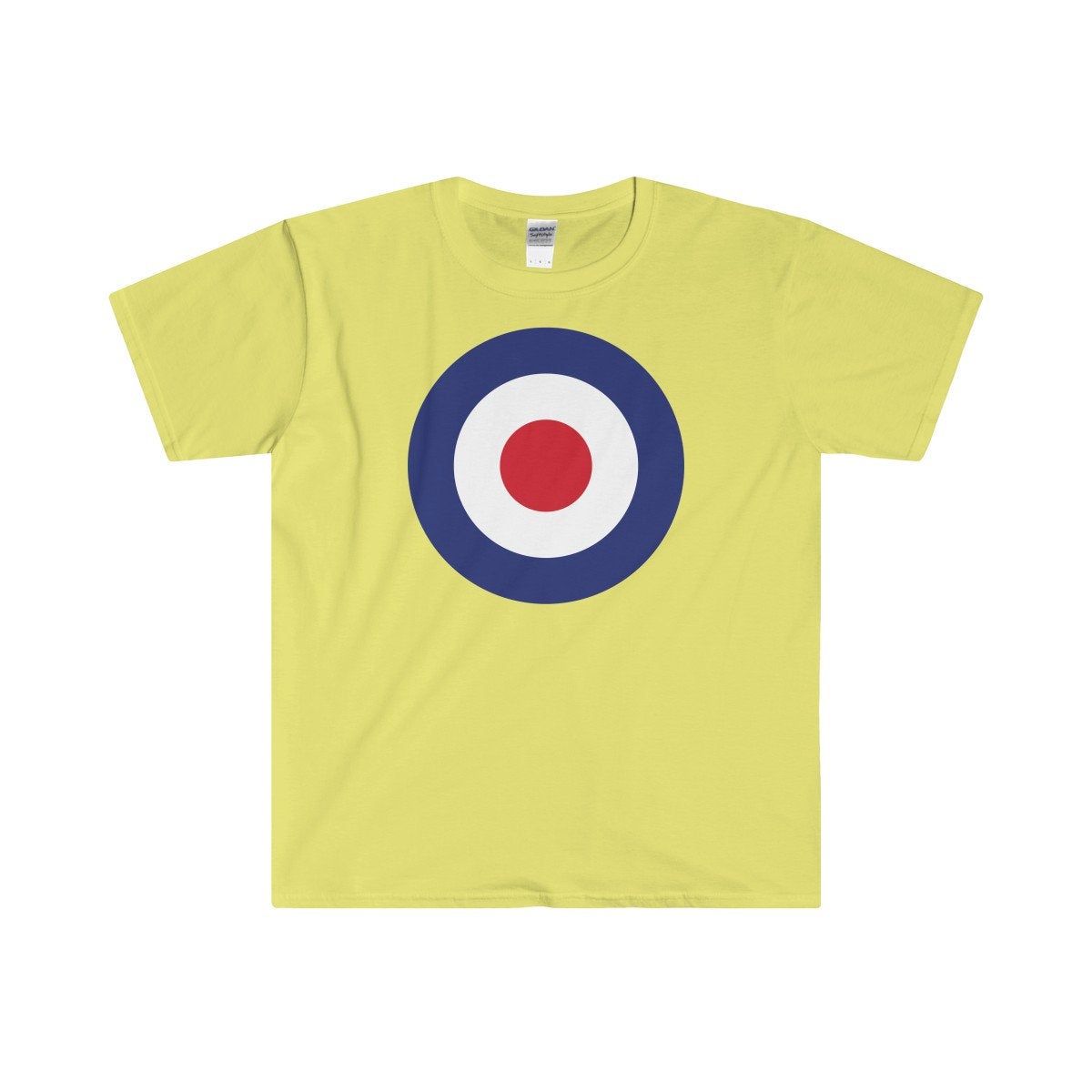RAF Roundel Target Bullseye Red White & Blue MOD Circle Men&#39;s Fitted Short Sleeve Tee