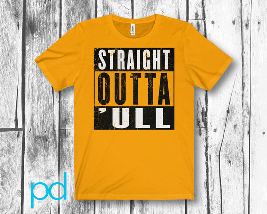 Straight Outta Hull (&#39;ull) Funny Compton NWA Style Unisex Jersey Short Sleeve Tee