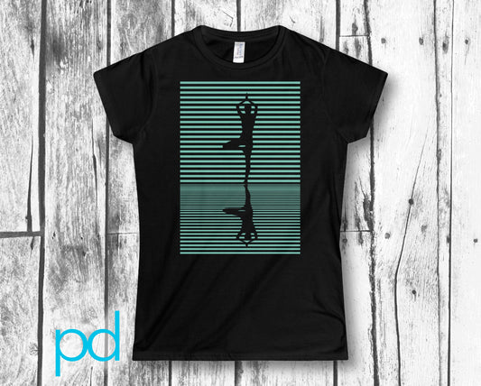 Yoga Tree Pose (Vrksasana Light Blue) Women&#39;s Softstyle TShirt