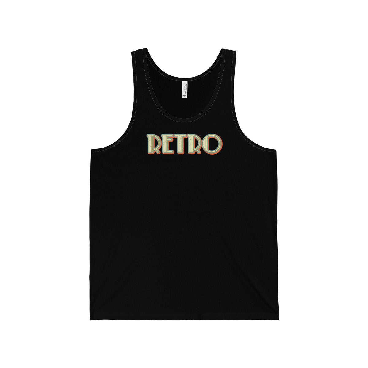 Retro Vintage 60s & 70s Old Worn Style Funky Unisex Jersey Tank