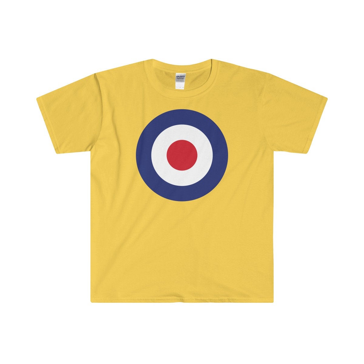 RAF Roundel Target Bullseye Red White & Blue MOD Circle Men&#39;s Fitted Short Sleeve Tee