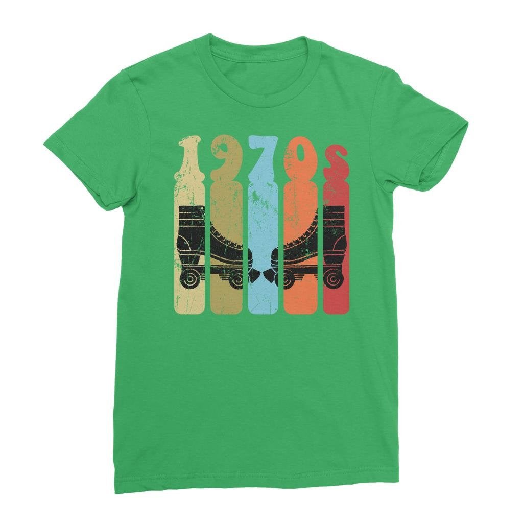 Roller Skates 70s Disco Derby Retro Vintage Worn Classic Women&#39;s T-Shirt