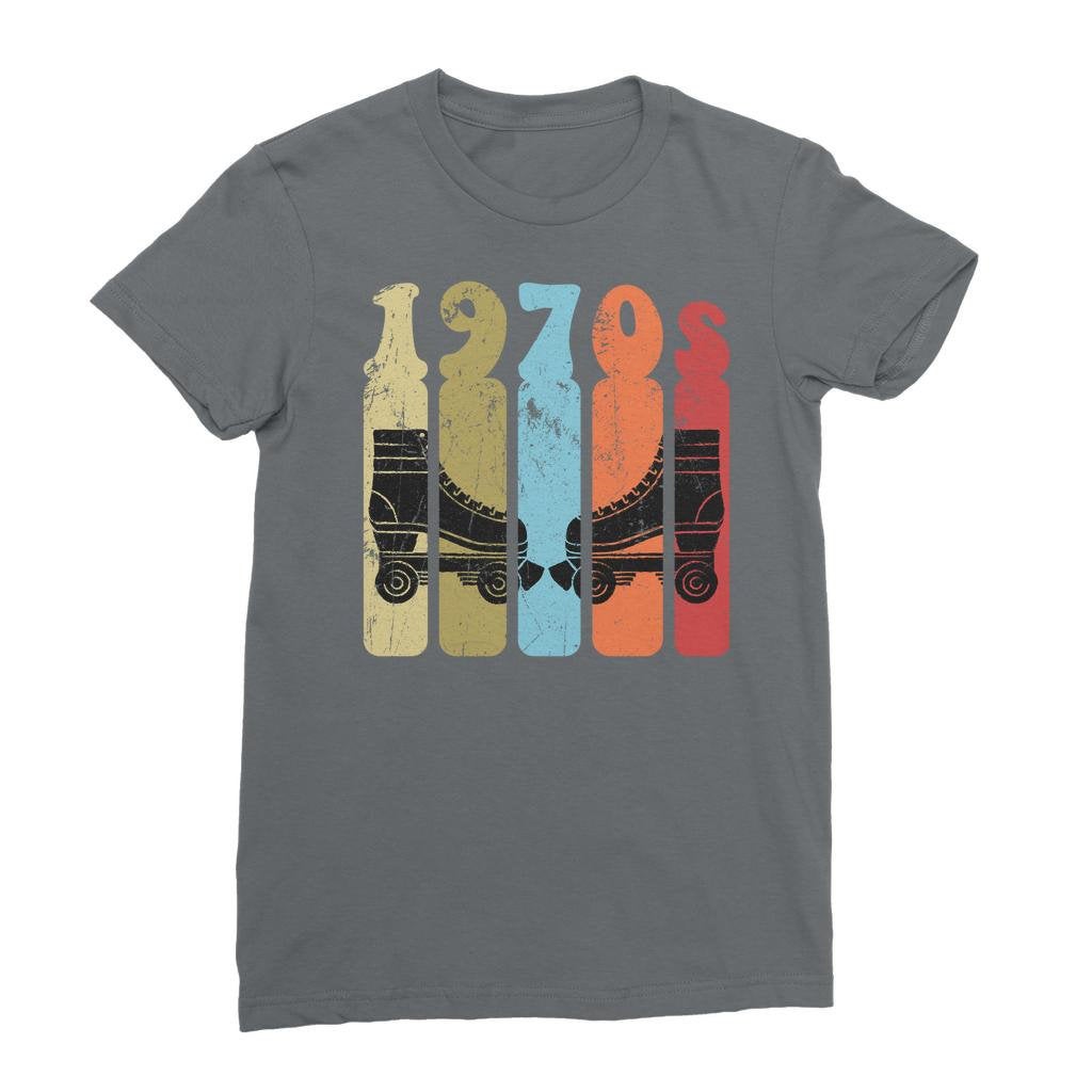 Roller Skates 70s Disco Derby Retro Vintage Worn Classic Women&#39;s T-Shirt