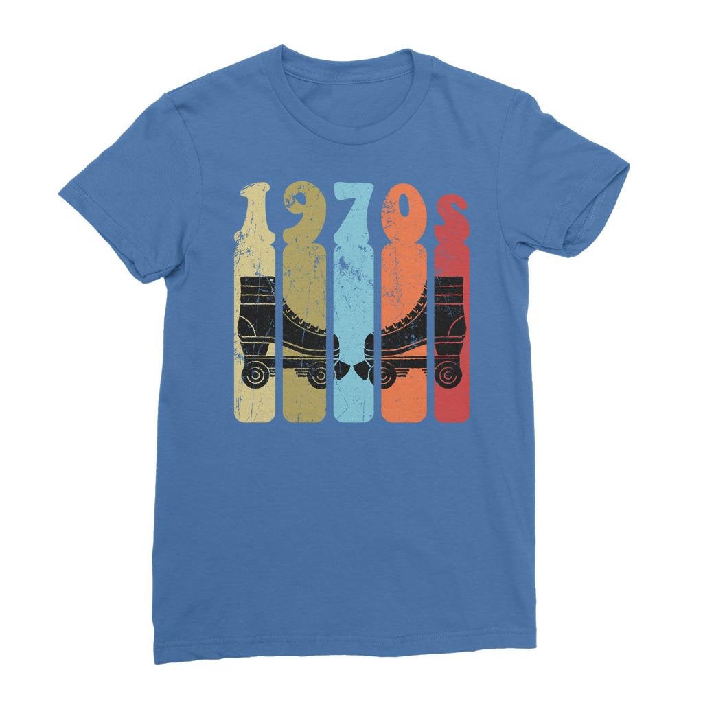 Roller Skates 70s Disco Derby Retro Vintage Worn Classic Women&#39;s T-Shirt