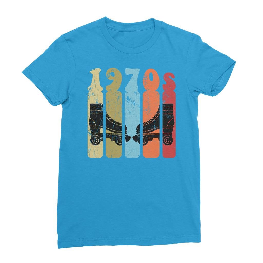 Roller Skates 70s Disco Derby Retro Vintage Worn Classic Women&#39;s T-Shirt