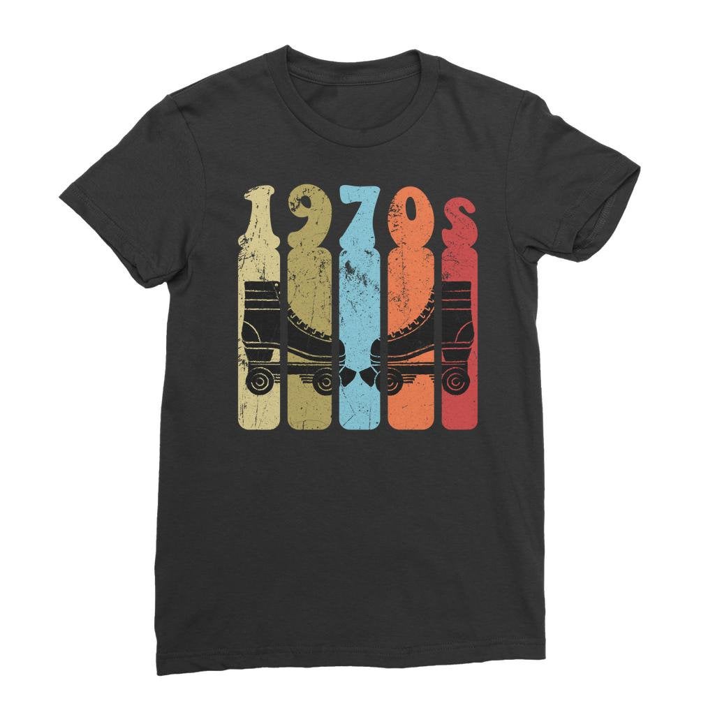 Roller Skates 70s Disco Derby Retro Vintage Worn Classic Women&#39;s T-Shirt