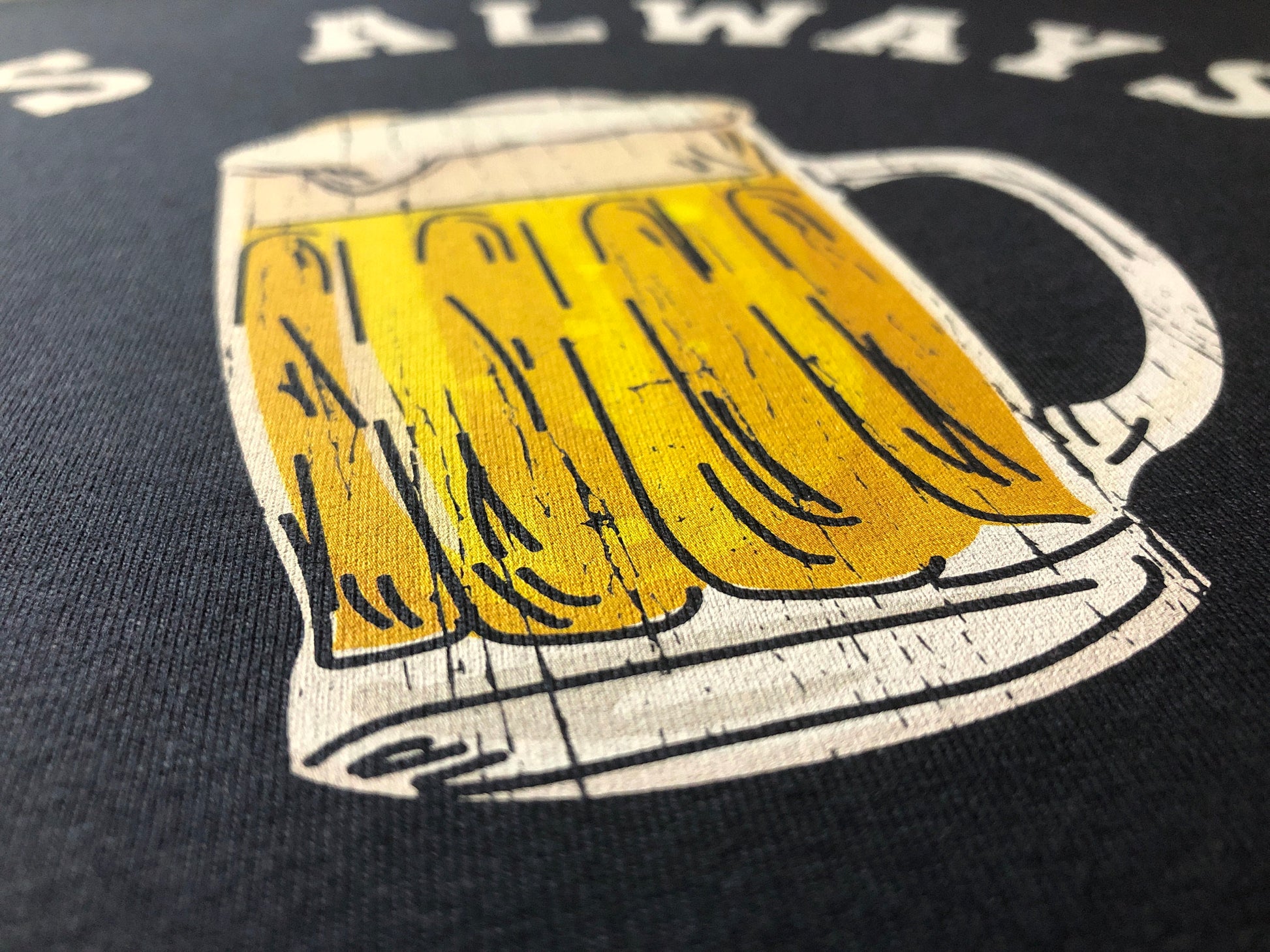Funny Drinking T-Shirt, Beer o&#39;Clock Pub Meme Gift Idea, Humorous Pint of Lager Graphic Print Tee Shirt Top