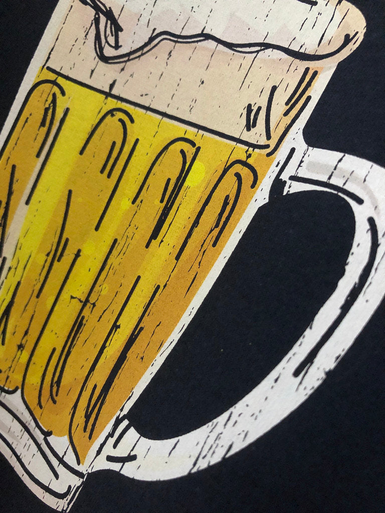 Funny Drinking T-Shirt, Beer o&#39;Clock Pub Meme Gift Idea, Humorous Pint of Lager Graphic Print Tee Shirt Top